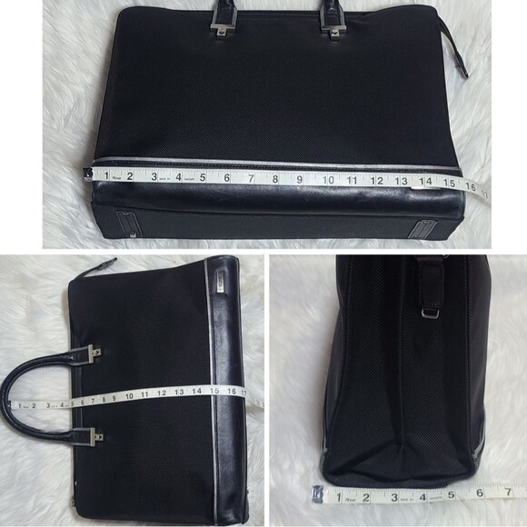 TUMI|Vintage Black Briefcase/Laptop Bag with Shoulder Strap - Picture 14 of 15